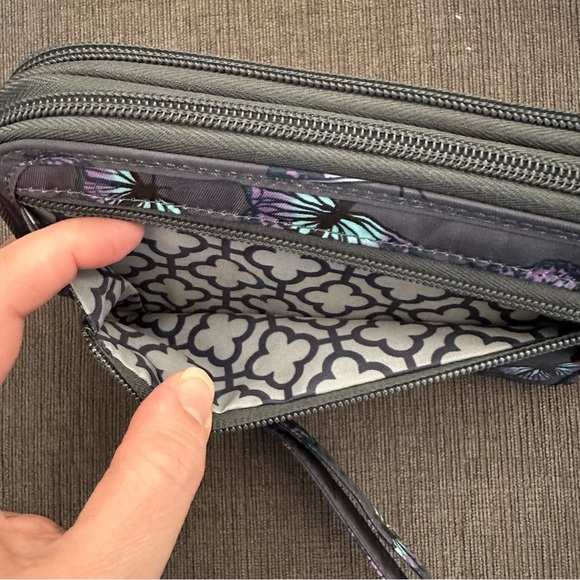 Lug Gray Butterfly Splits XL Wristlet Wallet - Picture 3 of 7